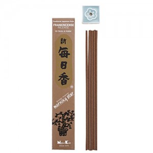 Morning Star Japanese Incense Sticks Frankincense 50 Sticks & holder'   